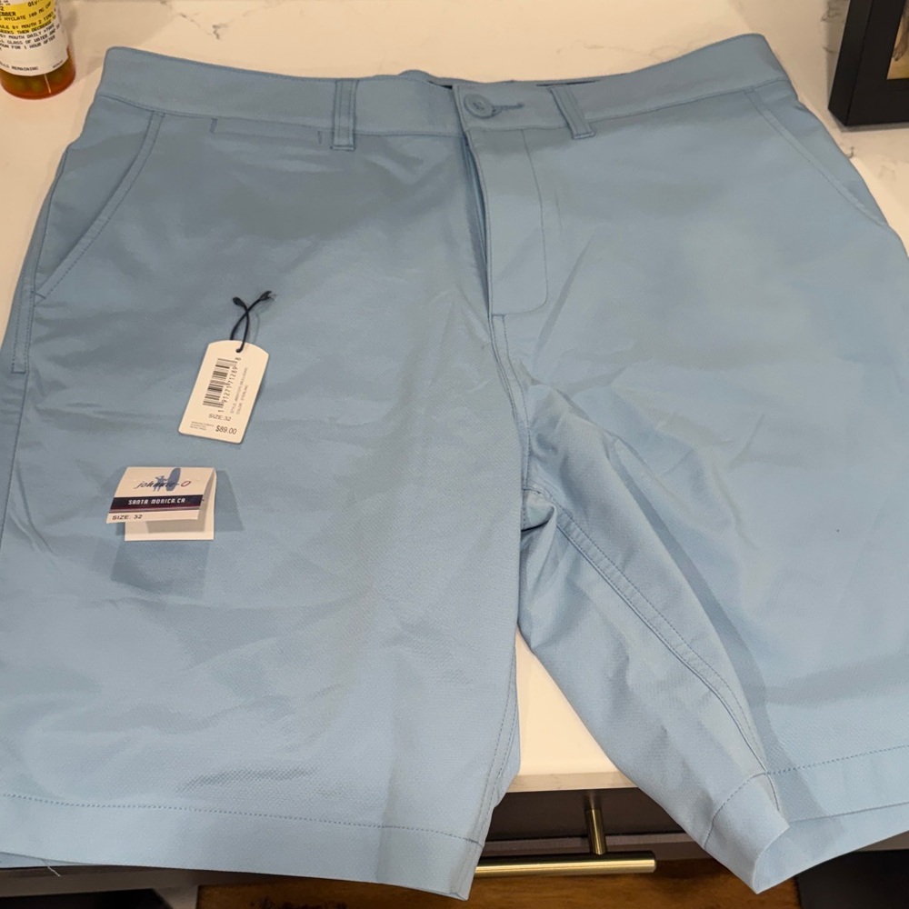 johnnie-O Sky Blue Flat Front Men's Shorts